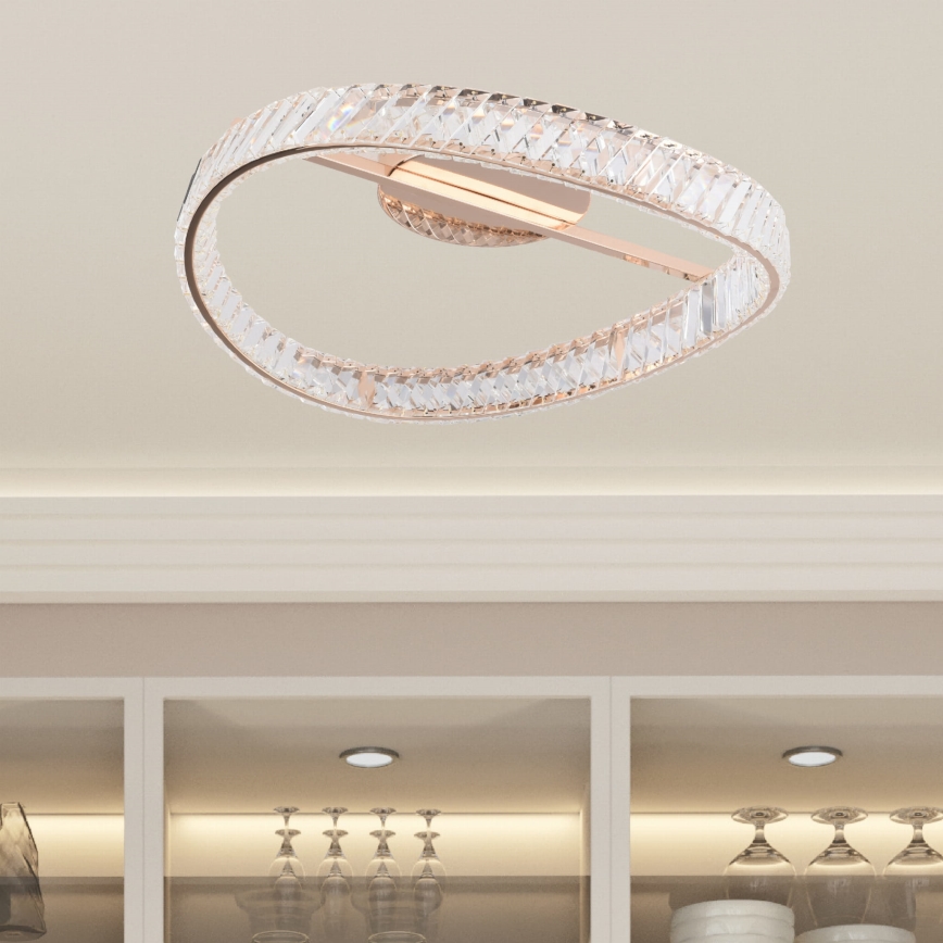 Zuma Line - dimējama LED griestu lampa LED/36W/230V Ø 52 cm rožu zelta