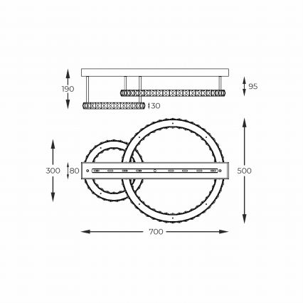 Zuma Line - LED dimējama griestu lampa LED/36W/230V zelta
