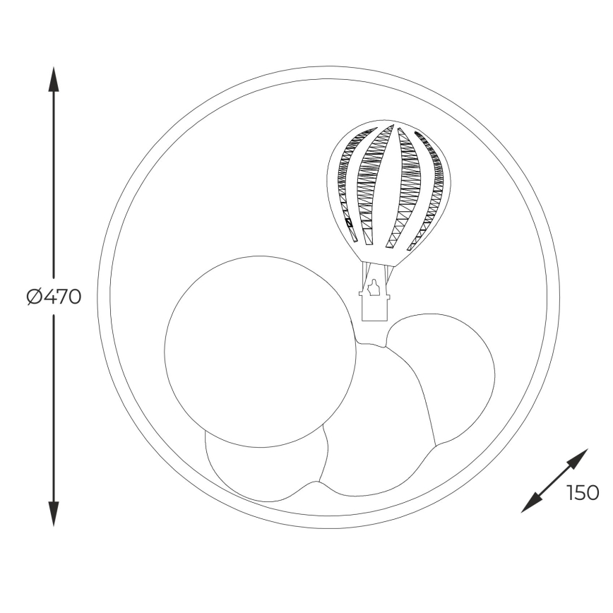 Zuma Line - LED Aptumšojama bērnu griestu lampa LED/42W/230V 3000/5700K rozā