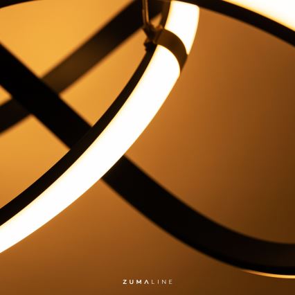 Zuma Line - LED Aptumšojama virsapmetuma lustra LED/44W/230V melna/zelta