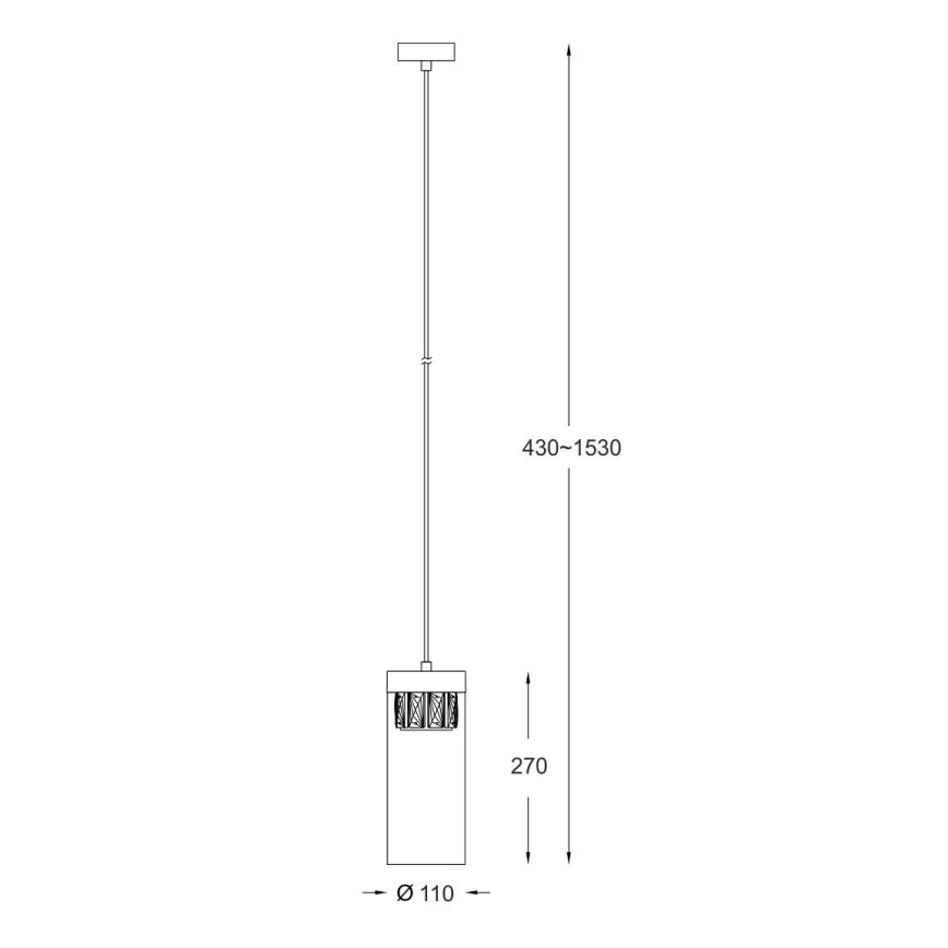 Zuma Line - Lustra ar auklu 1xG9/28W/230V misiņš