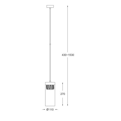 Zuma Line - Kristāla lustra uz auklas 1xG9/28W/230V