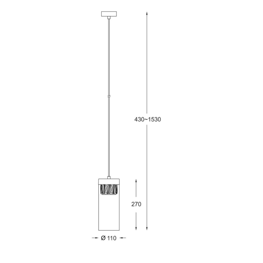 Zuma Line - Kristāla lustra uz auklas 1xG9/28W/230V