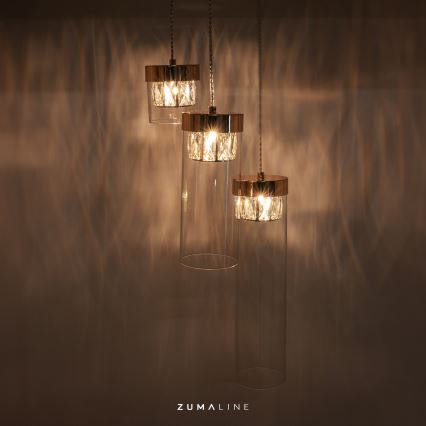 Zuma Line - Kristāla lustra ar auklu 3xG9/28W/230V