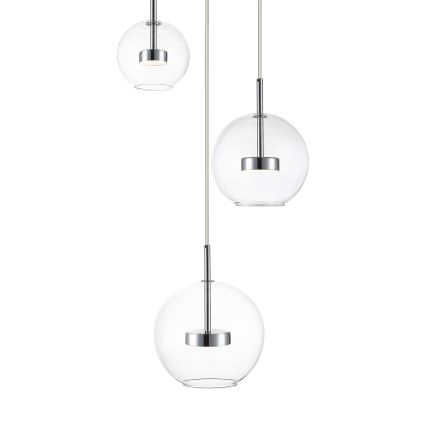 Zuma Line - LED Lustra ar auklu 3xLED/5W/230V spīdīgi hromēts
