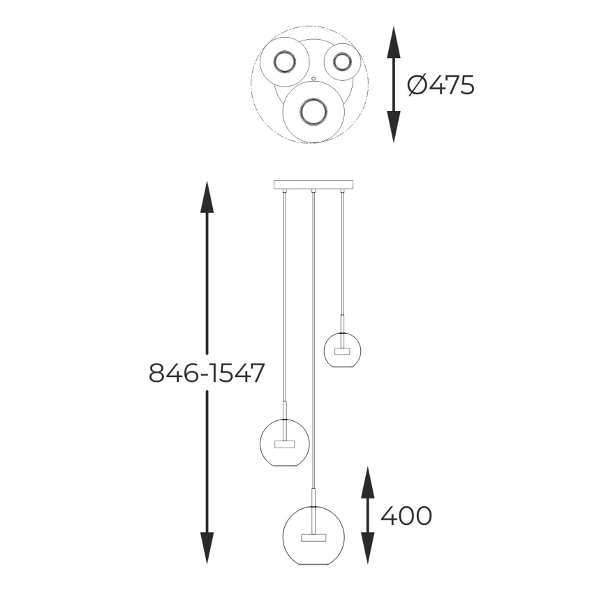 Zuma Line - LED Lustra ar auklu 3xLED/5W/230V spīdīgi hromēts