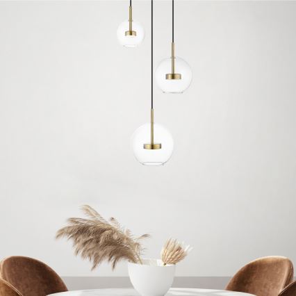 Zuma Line - LED Lustra ar auklu 3xLED/5W/230V zelta