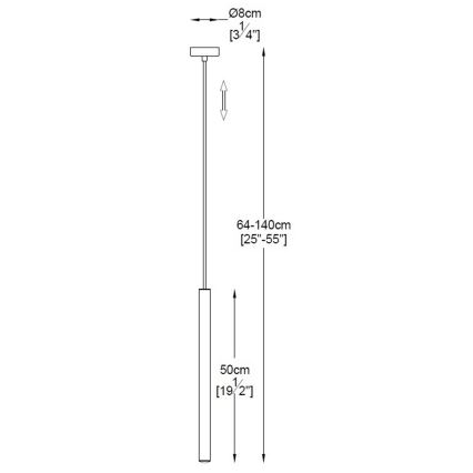 Zuma Line - LED Lustra ar auklu LED/5W/230V melna spīdīgi hromēts
