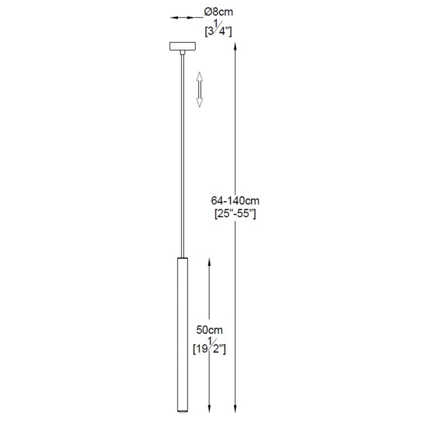 Zuma Line - LED Lustra ar auklu LED/5W/230V melna spīdīgi hromēts