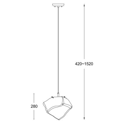 Zuma Line - Lustra uz auklas 1xE27/40W/230V