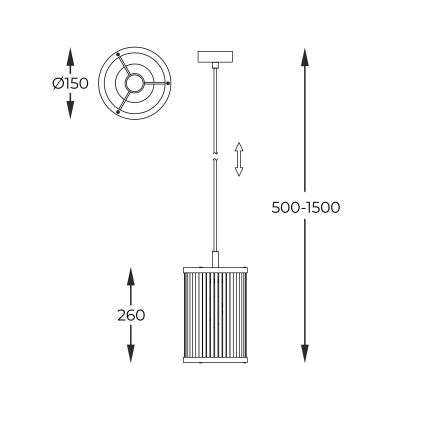 Zuma Line - Lustra ar auklu 1xE14/40W/230V spīdīgi hromēts