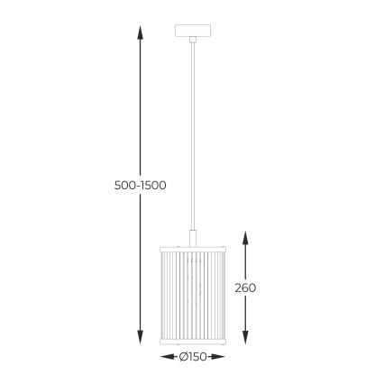 Zuma Line - Lustra ar auklu 1xE14/60W/230V melna