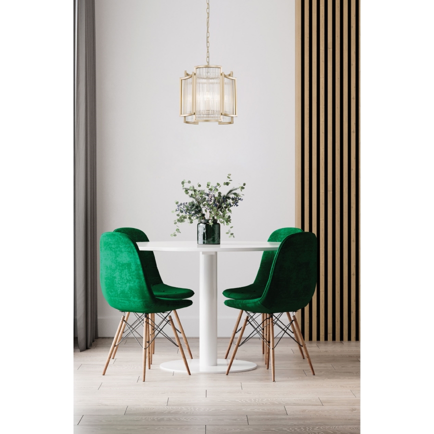 Zuma Line - Lustra ar ķēdi 3xE14/60W/230V zelta
