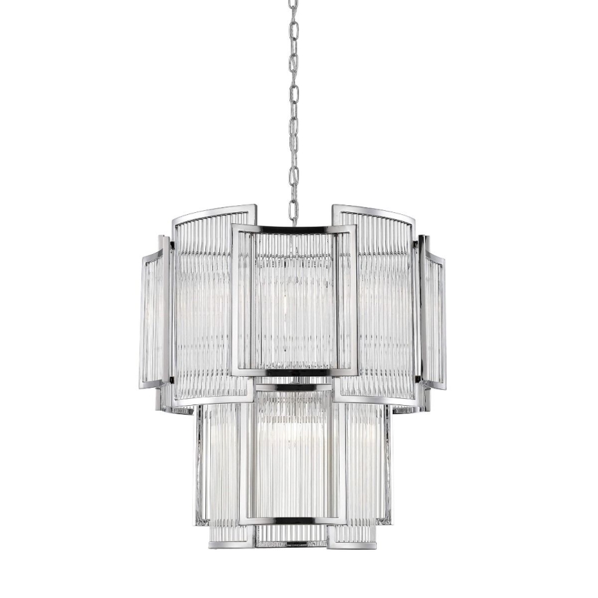 Zuma Line - Lustra ar ķēdi 8xE14/60W/230V spīdīgi hromēts
