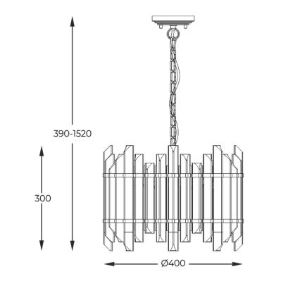 Zuma Line - Lustra ar ķēdi 6xG9/42W/230V zelta