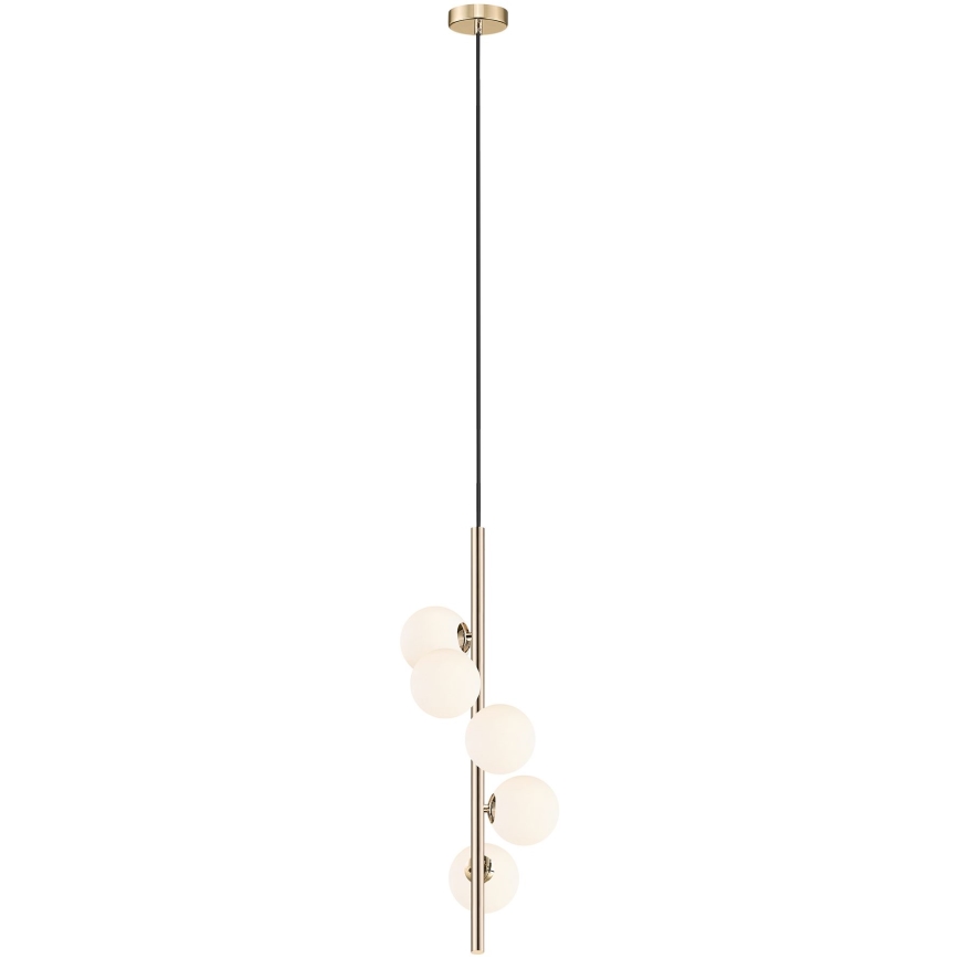 Zuma Line - Lustra ar auklu 5xG9/4W/230V zelta
