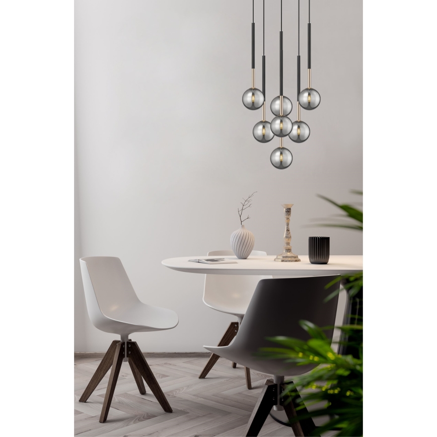 Zuma Line - Lustra ar auklu 7xG9/4W/230V melna