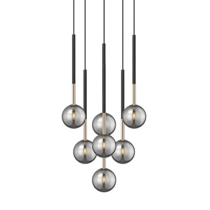 Zuma Line - Lustra ar auklu 7xG9/4W/230V melna