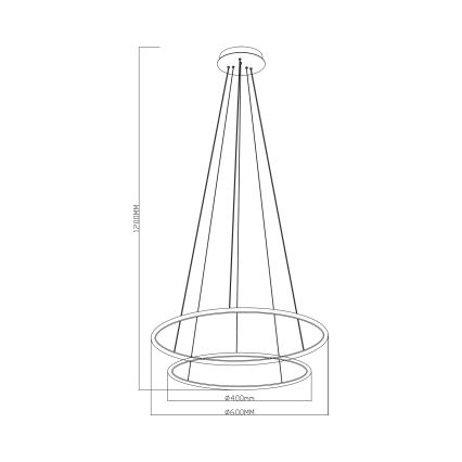 Zuma Line - LED Lustra ar auklu LED/40W/230V zelta