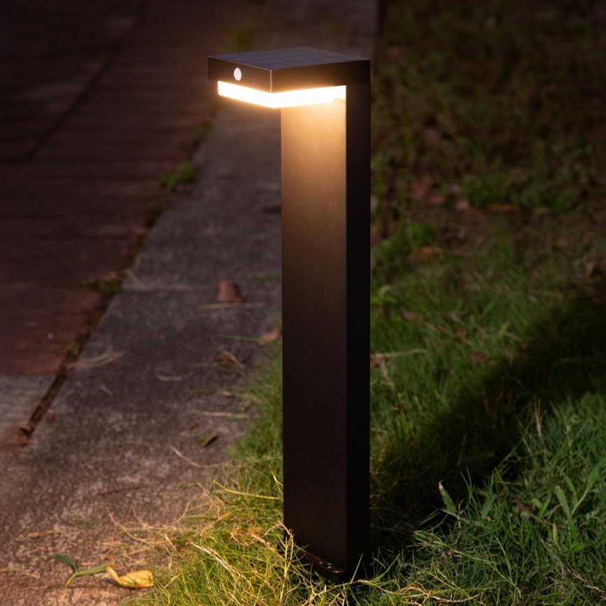 Zuma Line - LED Saules enerģijas lampa ar kustību un krēslas sensoru LED/4,5W/2000 mAh IP44 melna