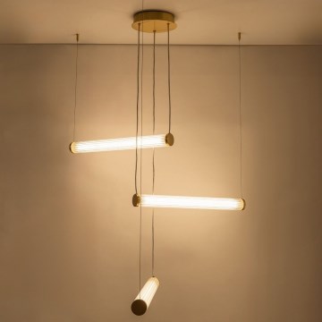 Zuma Line - regulējama LED lustra uz troses LED/64W/230V 2700-6500K zelta + ar tālvadības pulti