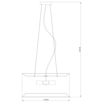 Zuma Line - Lustra uz auklas 4xE27/60W/230V melna