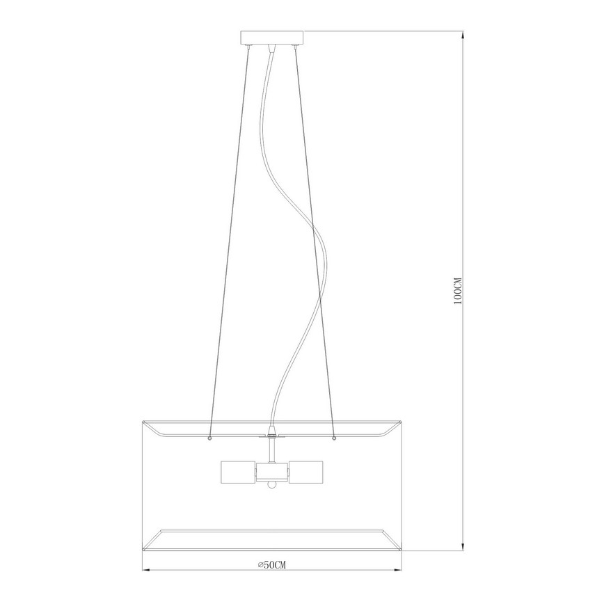 Zuma Line - Lustra uz auklas 4xE27/60W/230V melna