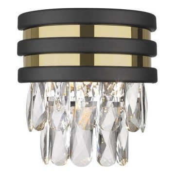 Zuma Line - Sienas gaismeklis 1xG9/42W/230V melns/zeltains