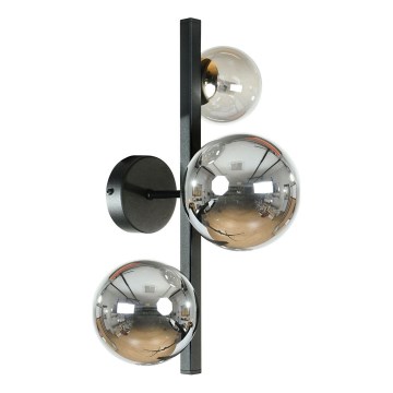 Zuma Line - Sienas gaismeklis 3xG9/8W/230V melns/dūmotais melns