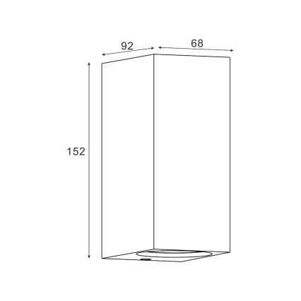 Zuma Line - Āra sienas lampa 2xGU10/35W/230V IP44 melna