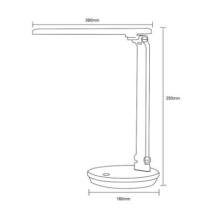Zuma Line - LED Galda lampa LED/5W/230V 3000-6000K balta