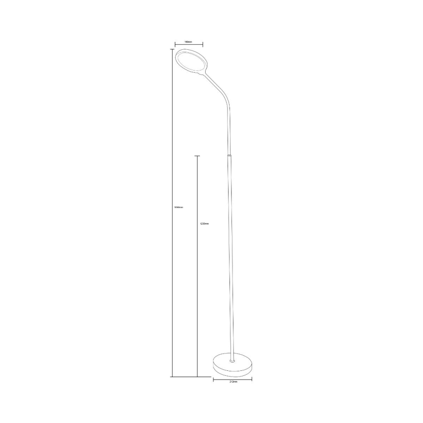 Zuma Line  - LED Aptumšojama grīdas stāvlampa LED/10W/230V 3000/4500/6500K balta