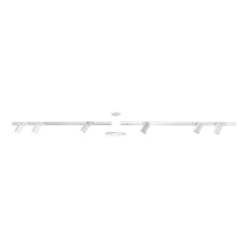 Zuma Line - Starmetis sliežu sistēmai 6xGU10/10W/230V balta + sliedes piederumi