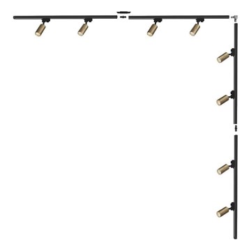 Zuma Line - Virziena gaismeklis sliežu sistēmai 8xGU10/35W/230V melna/zelta