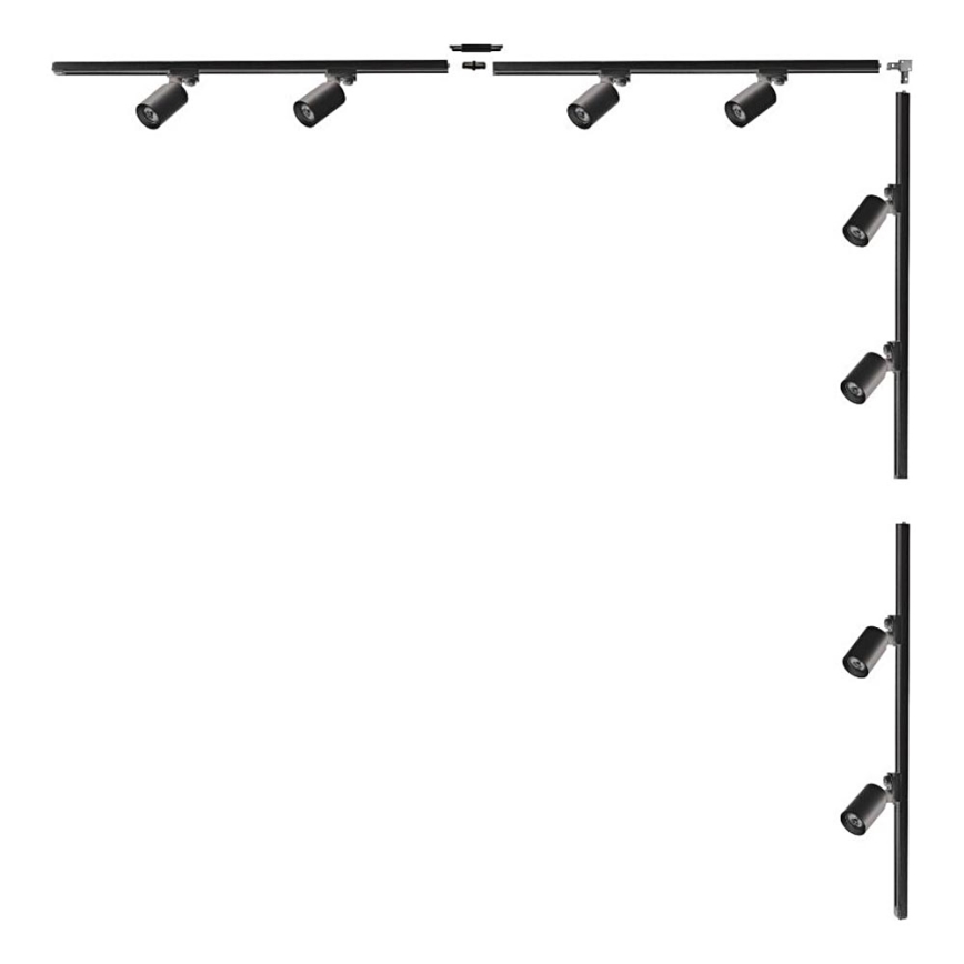 Zuma Line - Virziena gaismeklis sliežu sistēmai 8xGU10/35W/230V melns