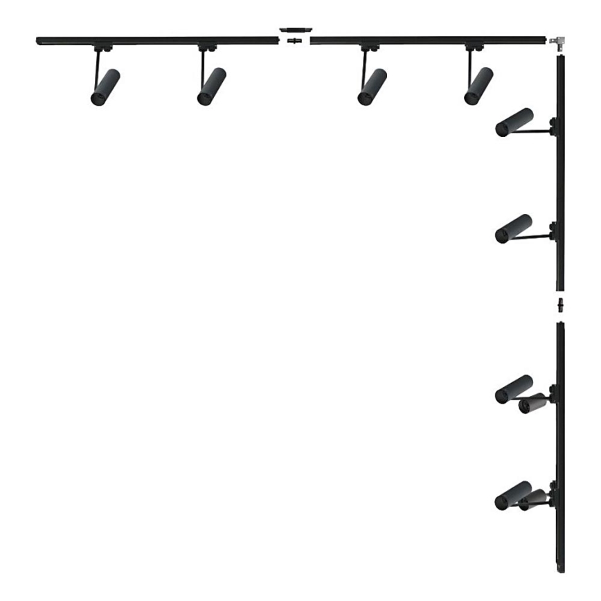 Zuma Line - Virziena gaismeklis sliežu sistēmai 8xGU10/35W/230V melns