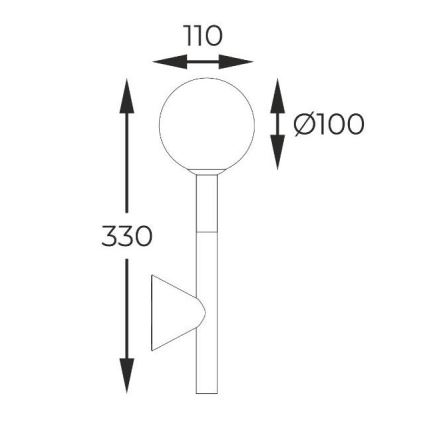 Zuma Line - Sienas lampa 1xG9/4W/230V melna