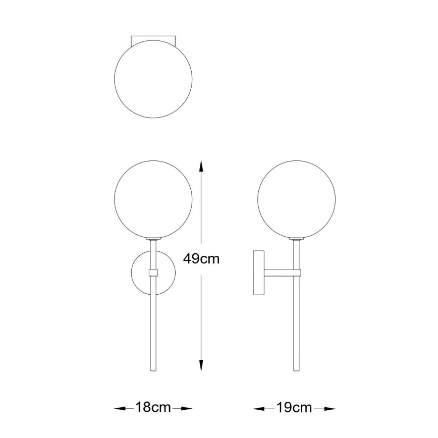Zuma Line - Sienas lampa 1xG4/2W/230V zelta
