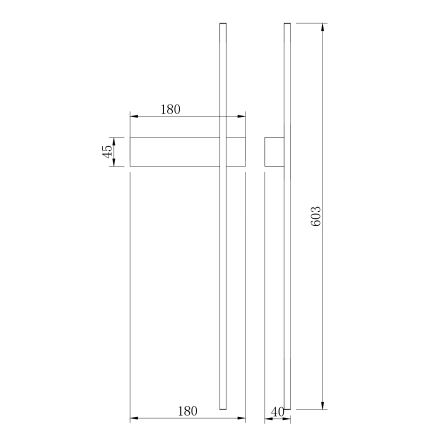 Zuma Line - LED sienas gaismeklis LED/8W/230V 3000/4000/6000K 60 cm melns