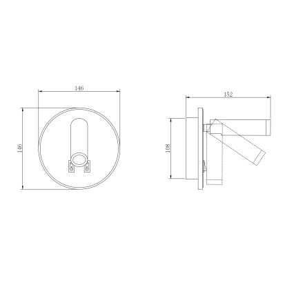Zuma Line - LED sienas punktveida gaismeklis LED/5,5W/230V 4000K + LED/2,5W 3000K melns