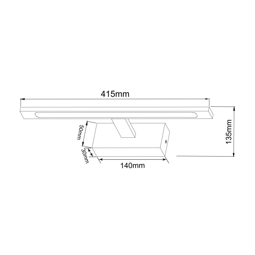 Zuma Line - LED Vannas istabas spoguļa apgaismojums LED/12W/230V 41 cm IP44 spīdīgi hromēts