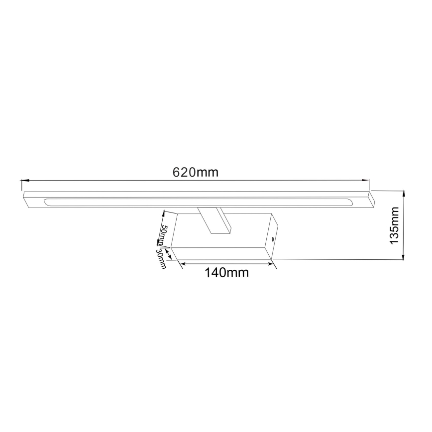 Zuma Line - LED Vannas istabas spoguļa apgaismojums LED/20W/230V 62 cm IP44 zelta