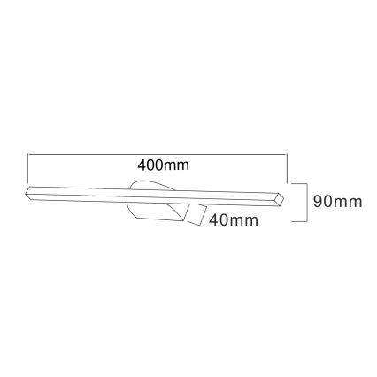Zuma Line - LED Attēla lampa LED/12W/230V 40 cm melna
