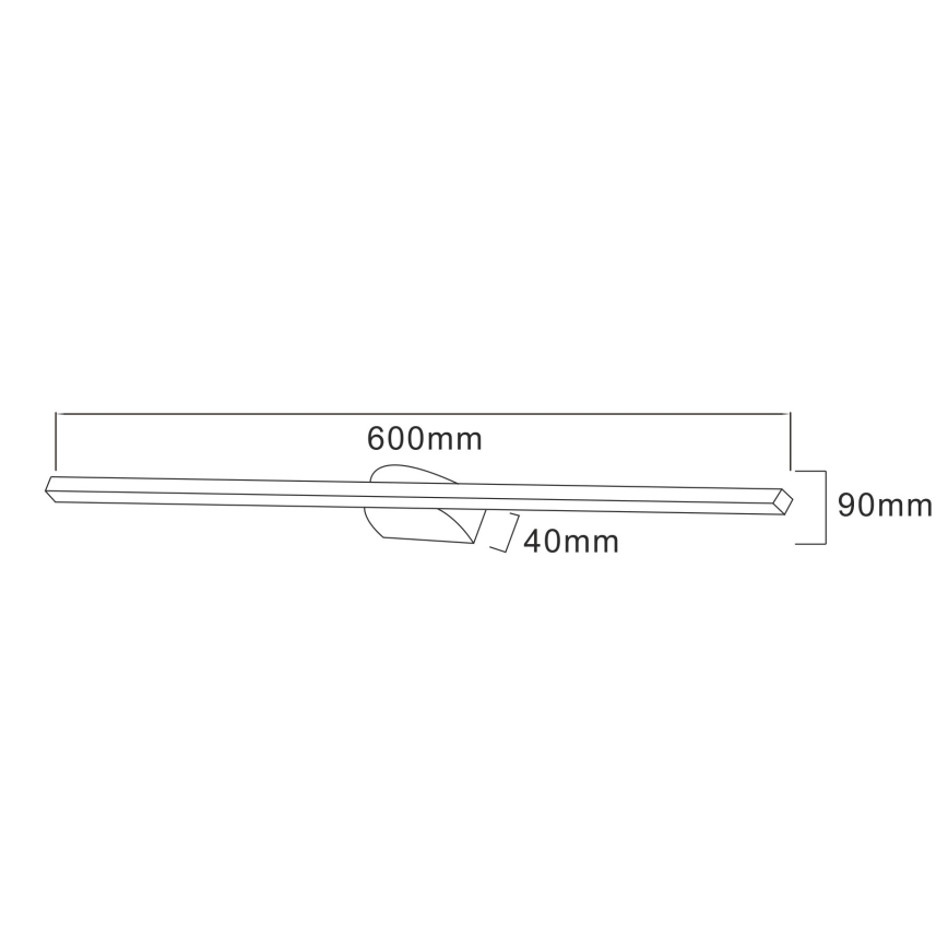 Zuma Line - LED Attēla lampa LED/20W/230V 60 cm melna
