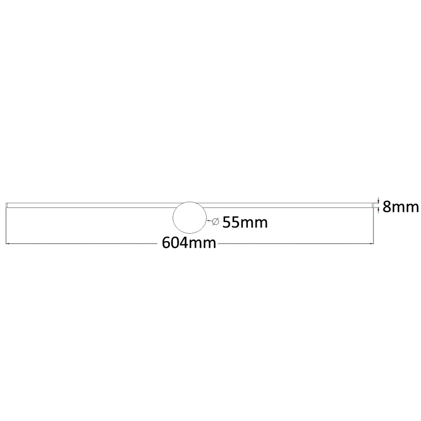 Zuma Line - LED Vannas istabas spoguļa apgaismojums LED/8W/230V 60 cm IP44 melna