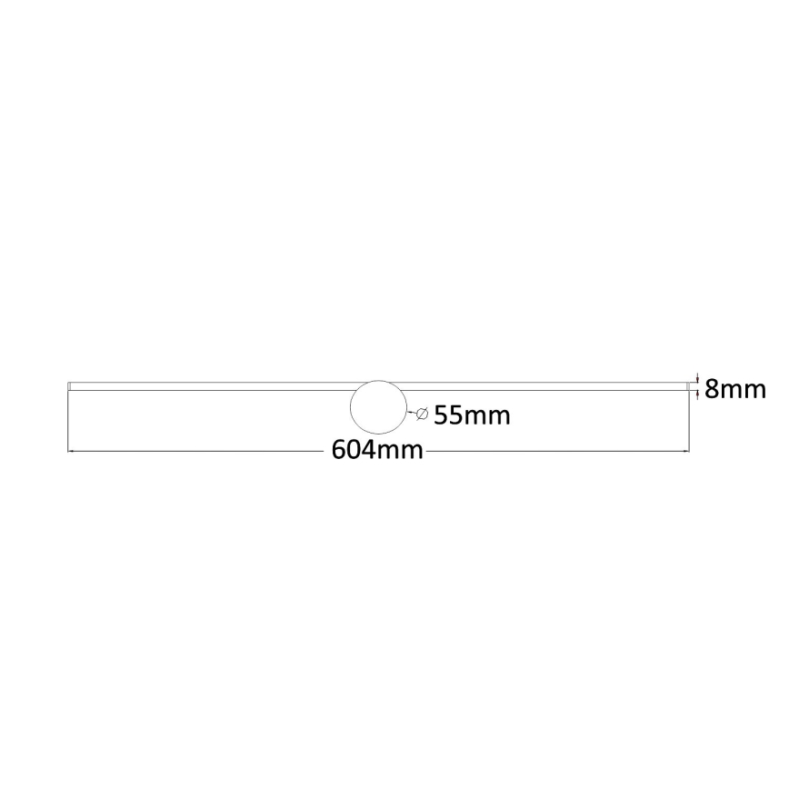 Zuma Line - LED Vannas istabas spoguļa apgaismojums LED/8W/230V 60 cm IP44 spīdīgi hromēts