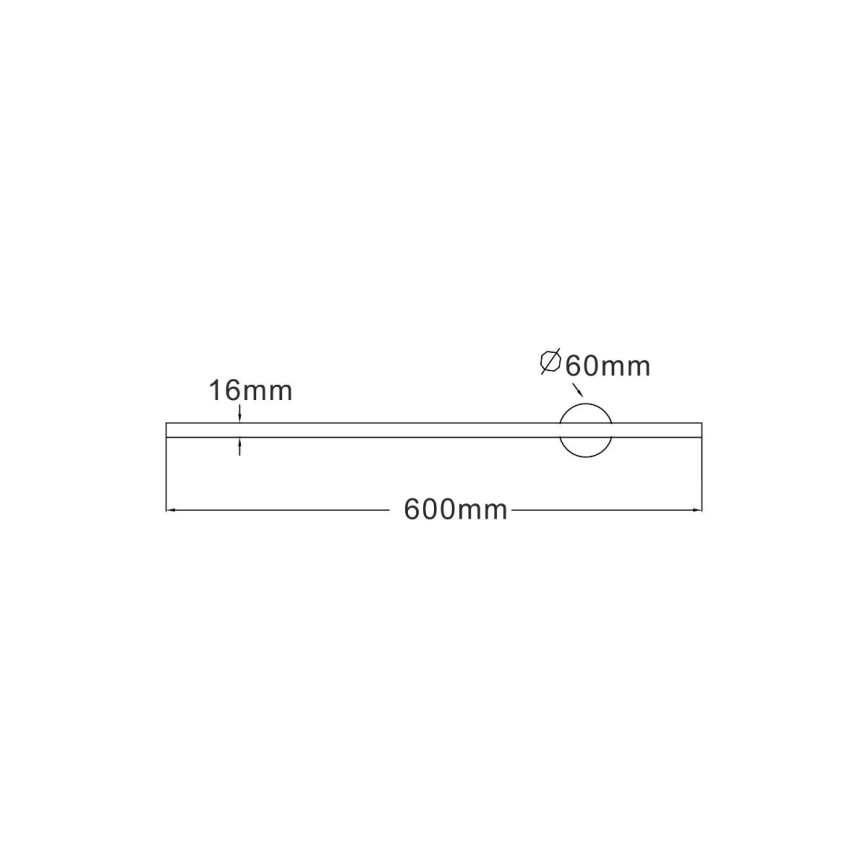 Zuma Line - LED Sienas lampa LED/8W/230V 60 cm melna