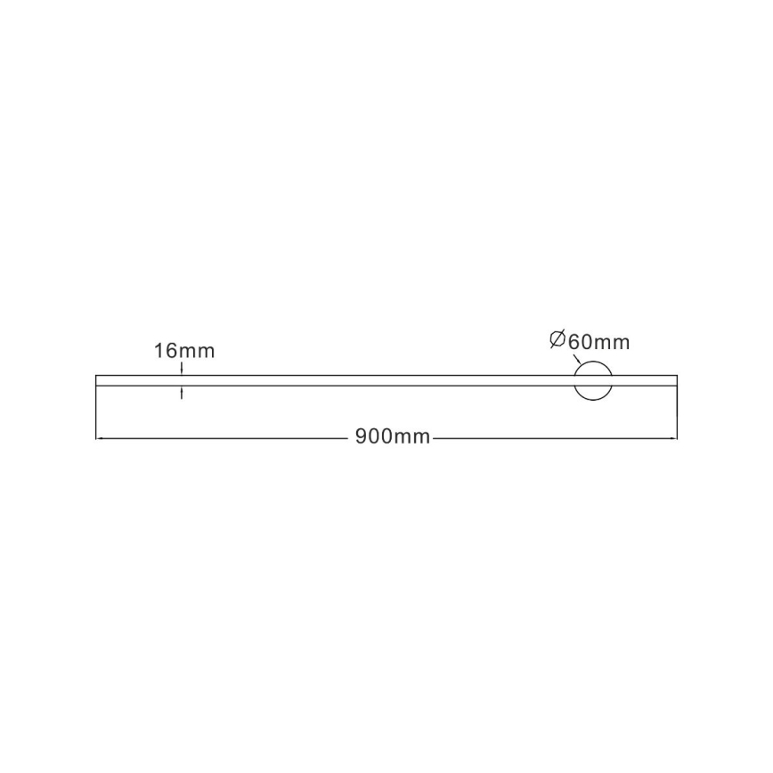 Zuma Line - LED Sienas lampa LED/12W/230V 90 cm melna