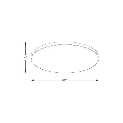 Zuma Line - LED griestu lampa LED/44W/230V diam. 47 cm melna