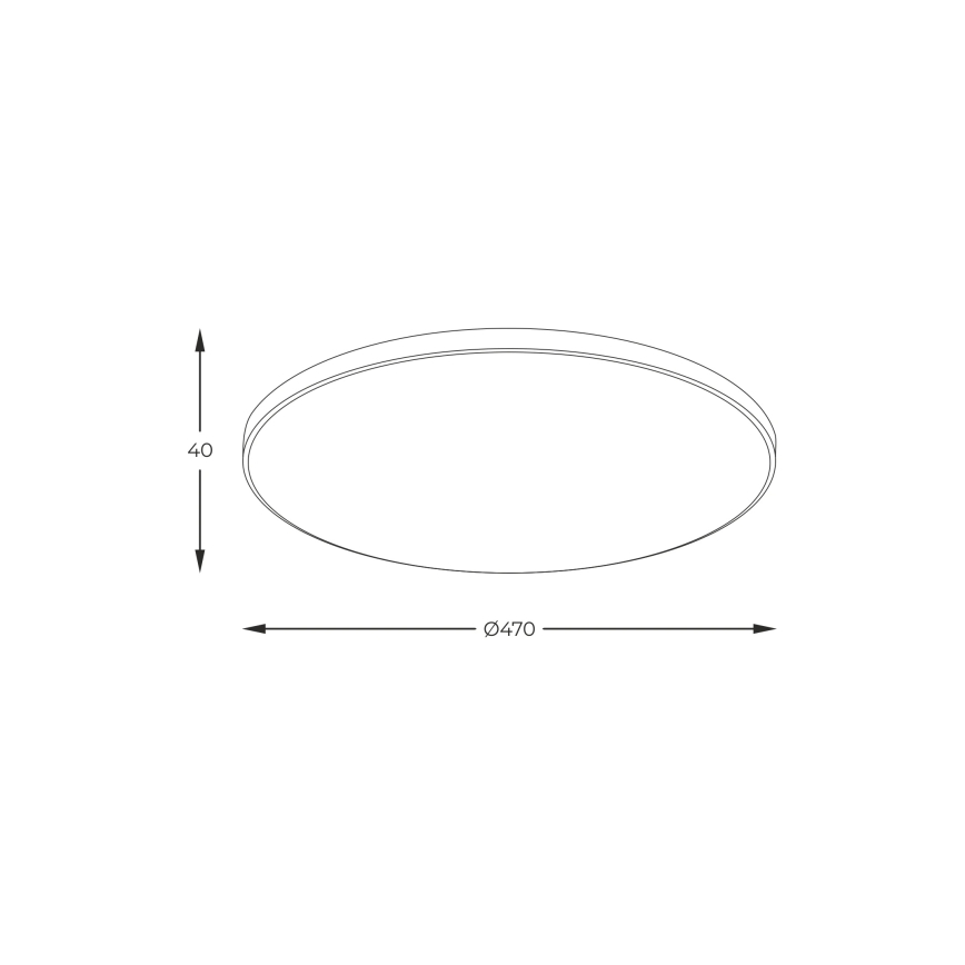 Zuma Line - LED griestu lampa LED/44W/230V diam. 47 cm melna